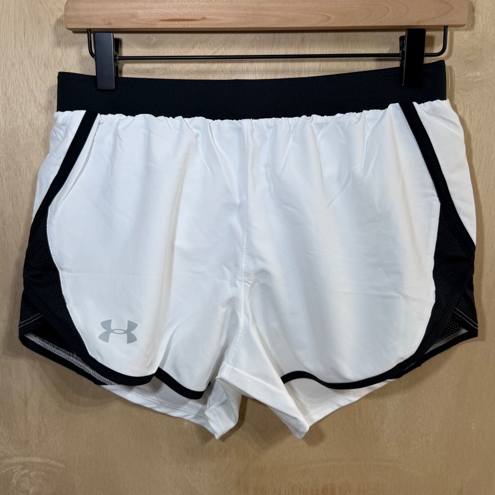 Under Armour Womens HeatGear‎ Loose Fit Running Shorts White XS
